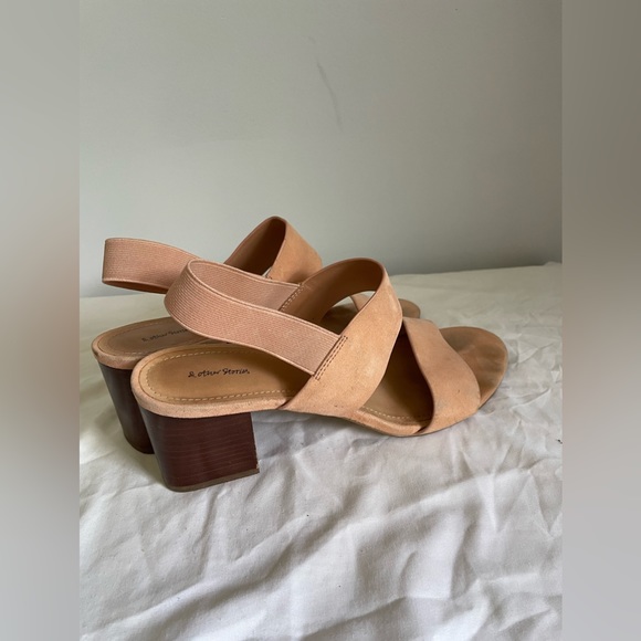 & Other Stories Suede Block Heel Sandals Size 10 - Picture 3 of 5